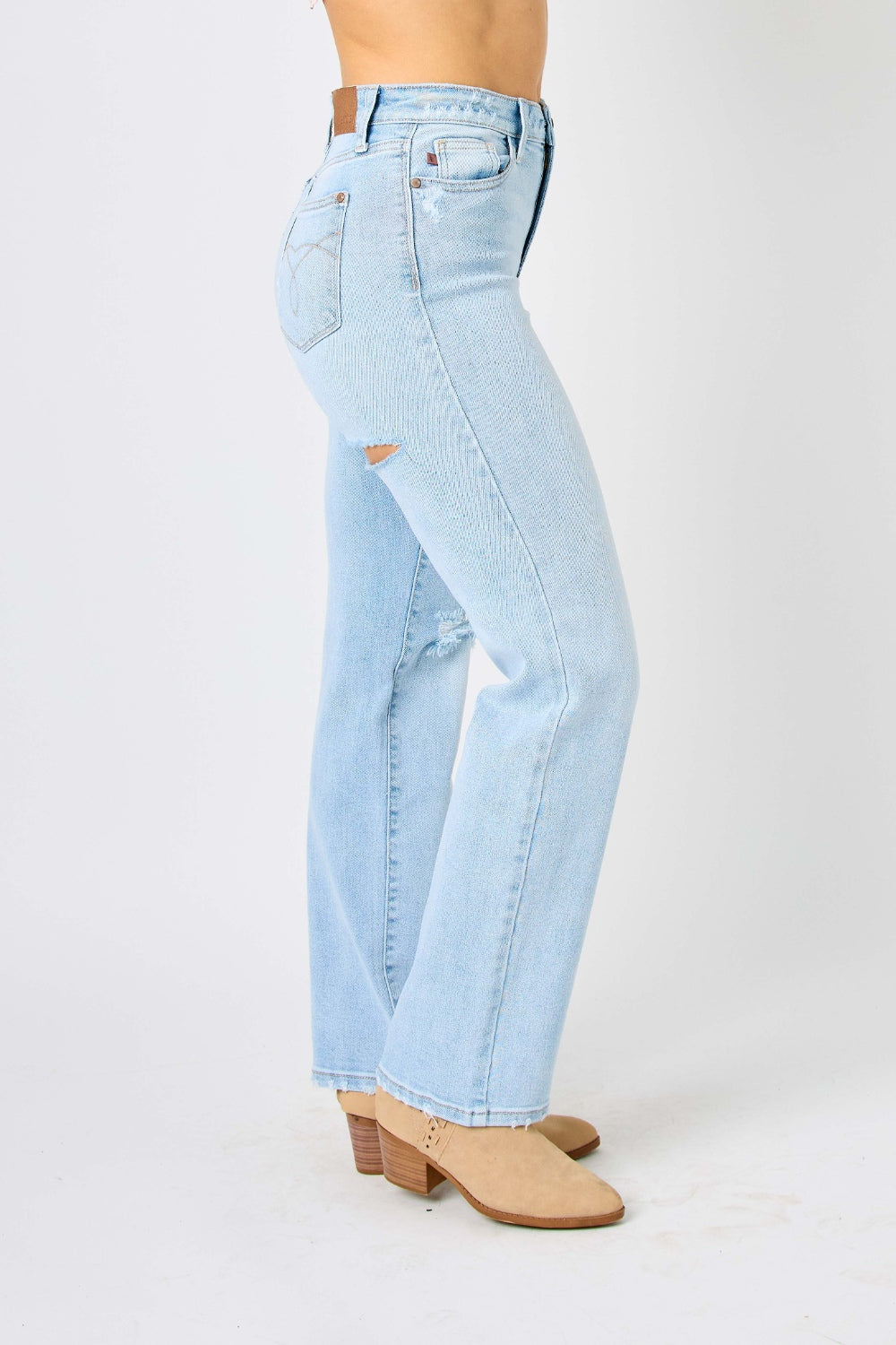 The Judy Blue Distressed Cowgirl Jeans