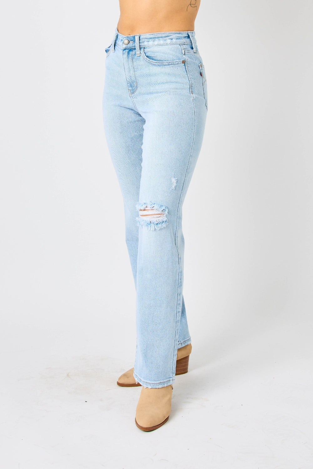 The Judy Blue Distressed Cowgirl Jeans