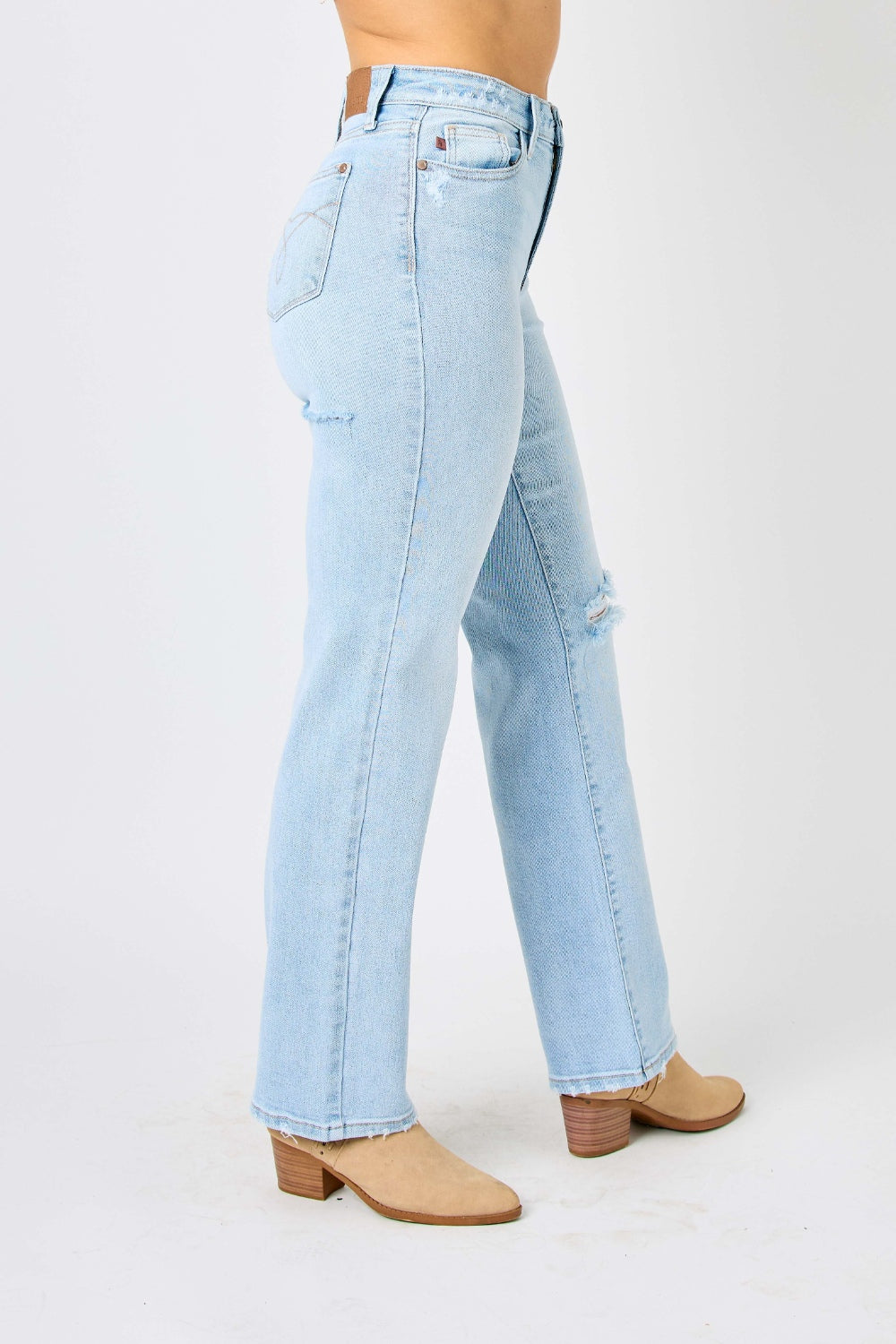 The Judy Blue Distressed Cowgirl Jeans