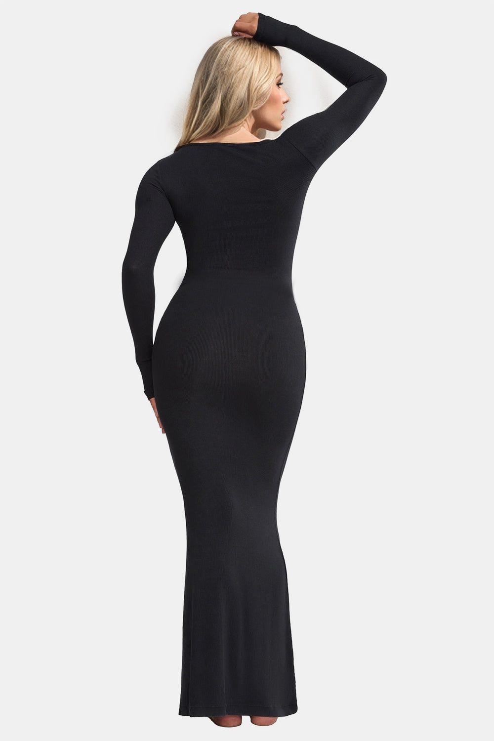 The Basic Witch Built-In Shapewear Long Sleeve Maxi Dress