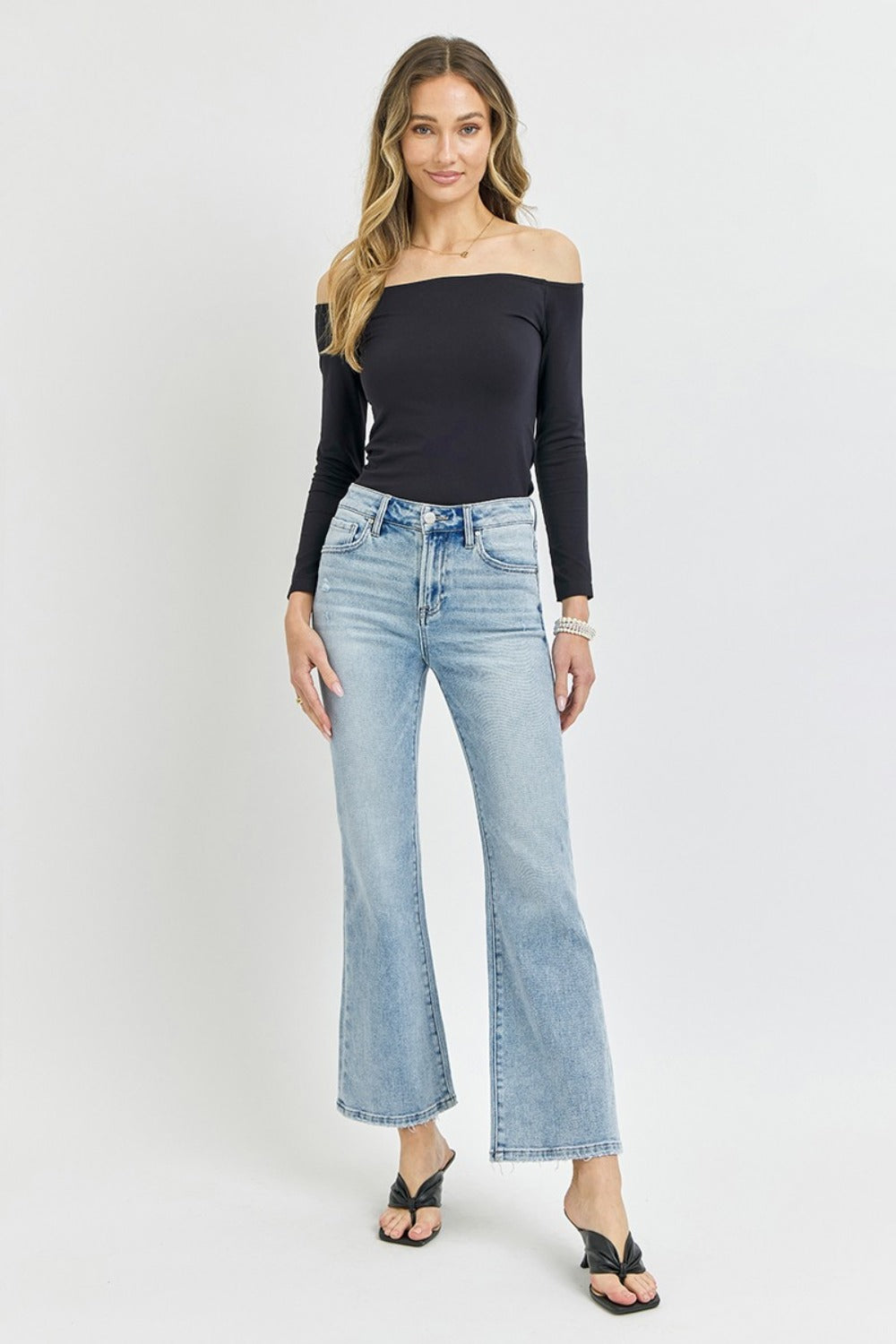 The High Rise Ankle Flare Jeans