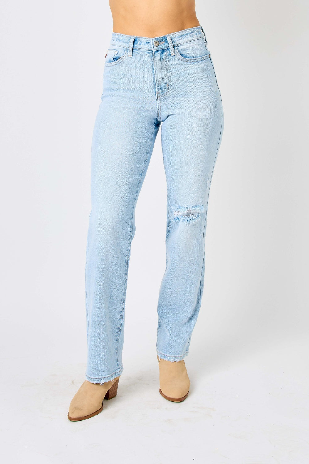 The Judy Blue Distressed Cowgirl Jeans