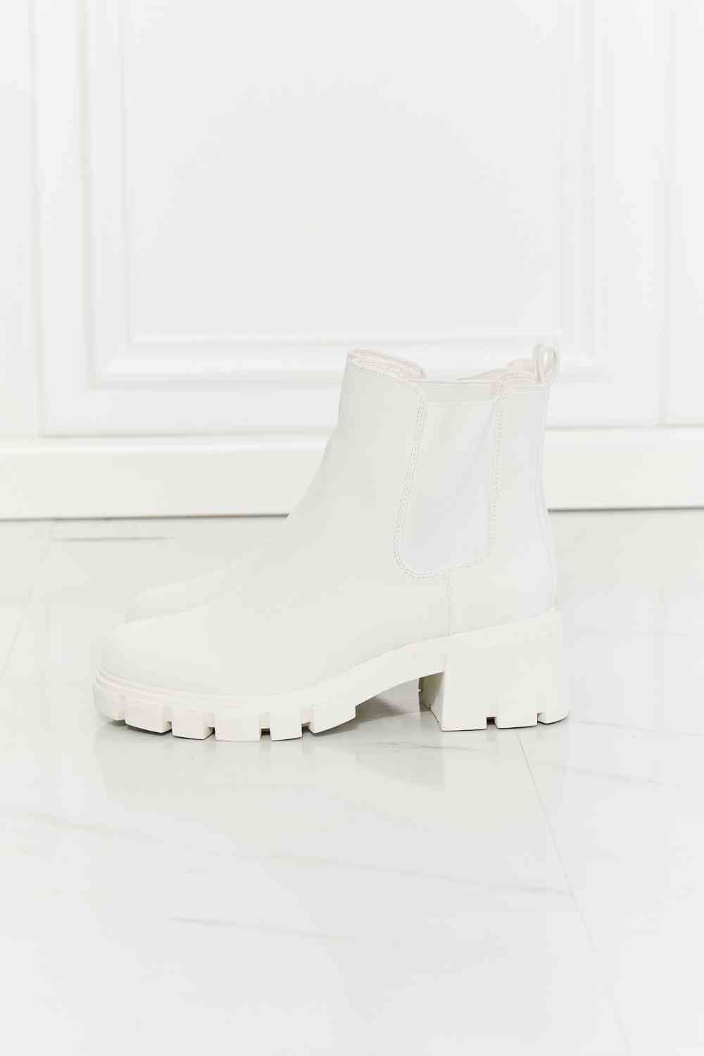 The Matte White Chelsea Boots