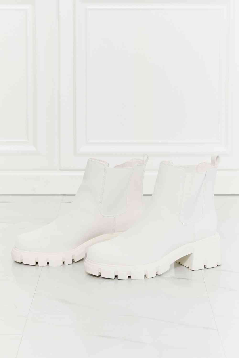 The Matte White Chelsea Boots