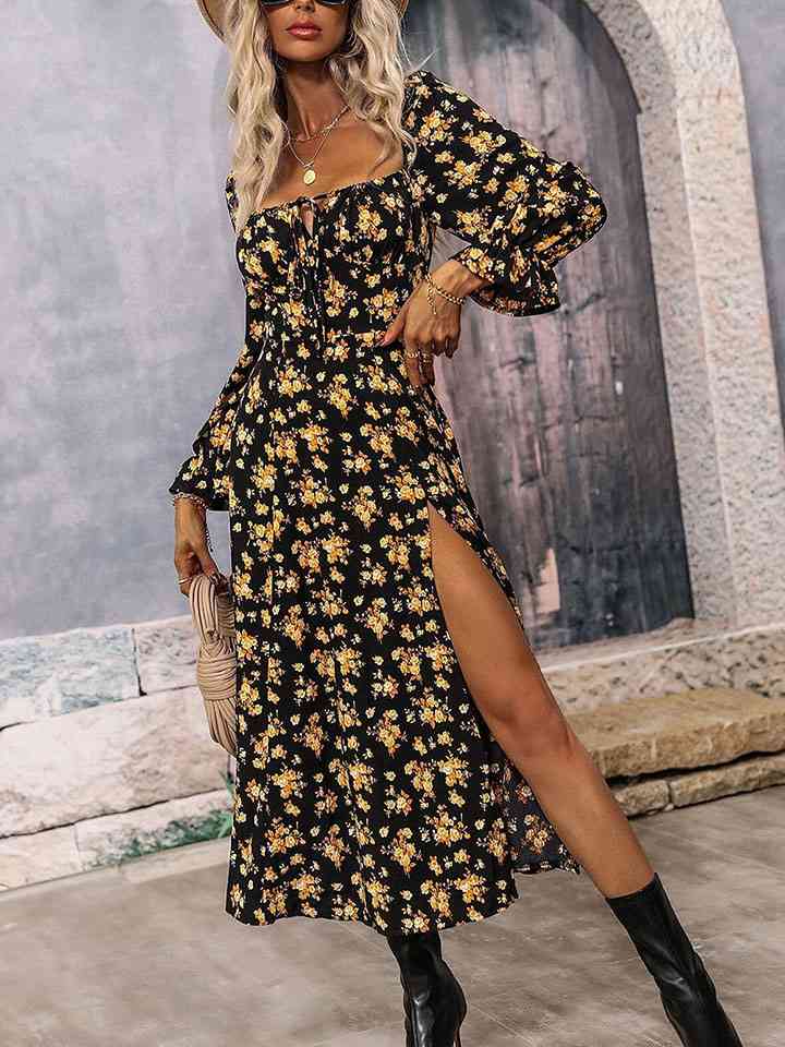 The Montgomery Floral Slit Dress