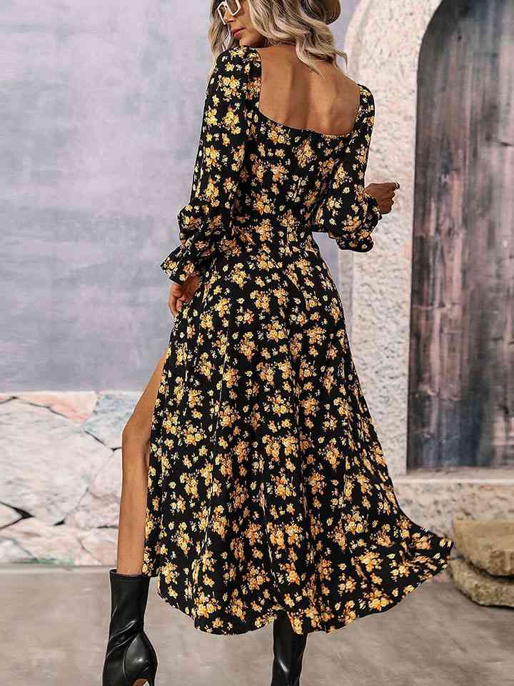 The Montgomery Floral Slit Dress