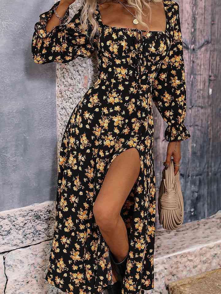 The Montgomery Floral Slit Dress