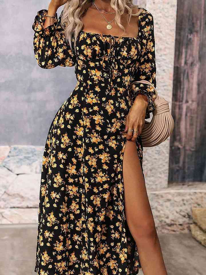 The Montgomery Floral Slit Dress