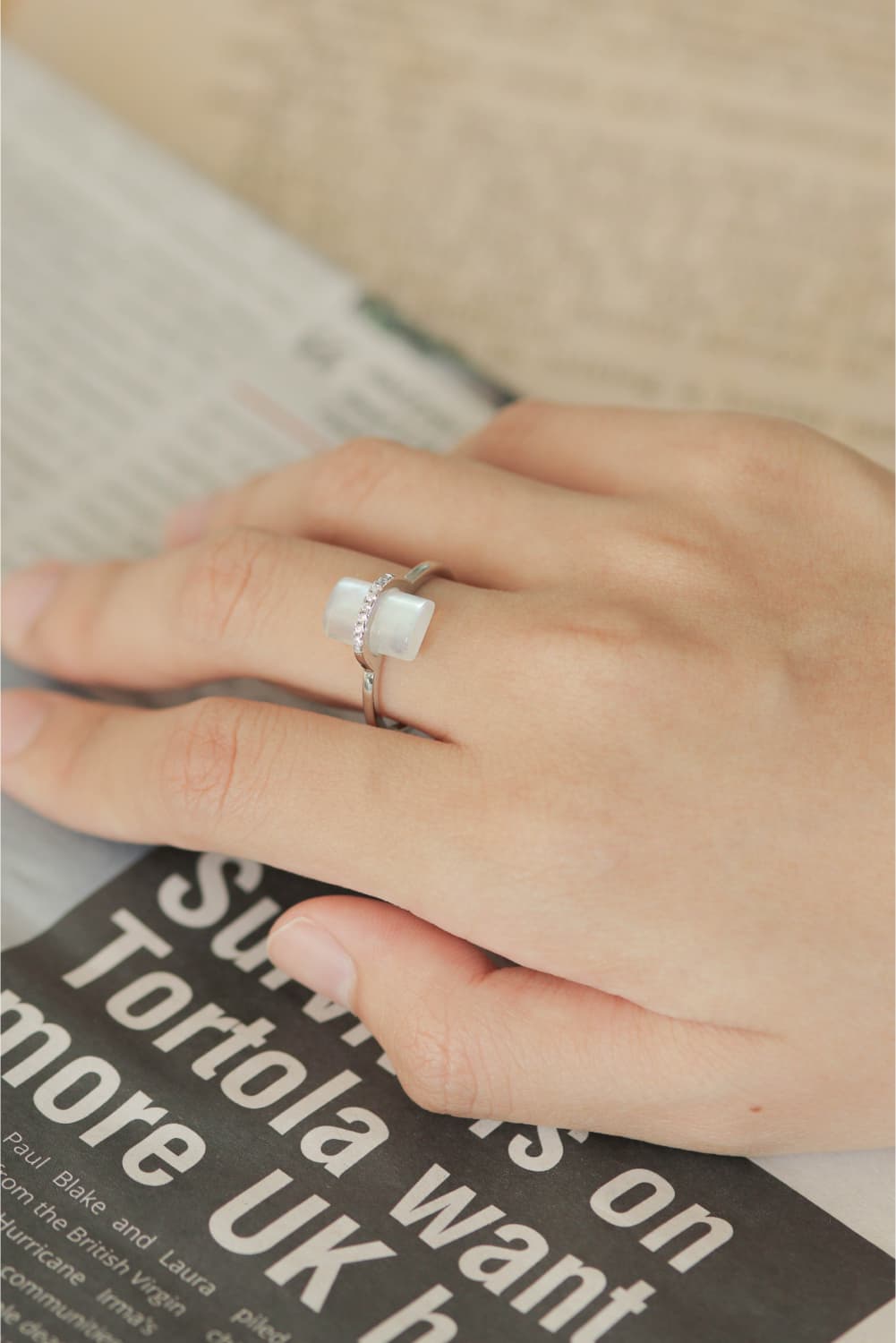 The Gentry Natural Moonstone Ring